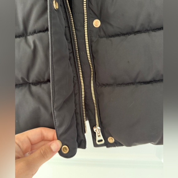 Zara Black Puffer Jacket with Fur Hood - Picture 4 of 9